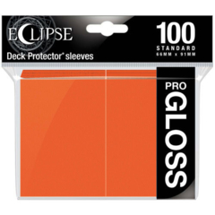 Ultra Pro - Gloss Eclipse: Deck Protector sleeves 100 Count Pack - Pumpkin Orange